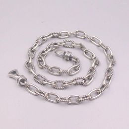 Chains Solid 925 Sterling Silver 8mm Big Cable Link Chain Men's Necklace 21.6inch