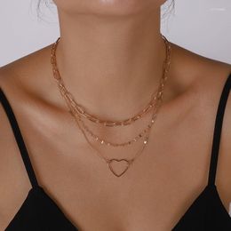 Chains Simple Cold Wind Collar Female Multi-layer Niche Temperament Geometric Circle Choker