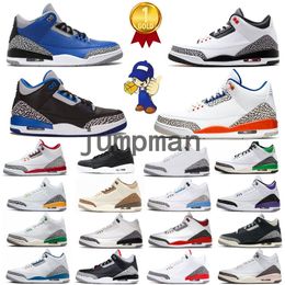 2024 3s Mens Basketball Shoes Palomino Lucky x Shady PE Black Gold Fire Red UNC Racer Blue Pine Green Midnight Navy Men Women Trainers Sports Sneakers eur36-46