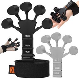 Hand Grips Finger Gripper Patients Strengthener Guitar Flexion And Extension Training Device 6 Resistant Strength Trainer 230824