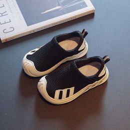 Sneakers Children's Mesh Shoes 2023 New Summer Breathable Simple Classic Japanese Style Girls and Boys Versatile Sport Shoes Kids Fashion L0825