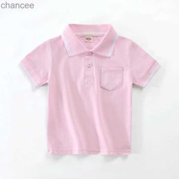 100% Cotton Boys and Girls Elegant Summer Children Polo Shirt Boys Tshirts Cotton Fabric Tops Tees Kids Clothes HKD230825