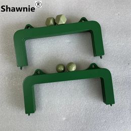 Bag Parts Accessories 22 5cm Fashion Wood Purse Frame DIY Handle With Screws Obag Hanger Handmade Women Clutch Green 230825