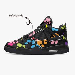 fashion diy shoes custom basketball shoes mens womens sneaker Team pattern couple yellow purple blue red black green white trainers outdoor sports 36-46 A7