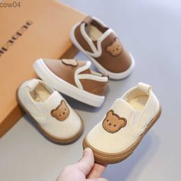 Sneakers Cute Bear Pattern Prewalker Baby Shoes Casual Canvas Slip On Mocassins Toddler Sneakers Cosy and Soft Walking Over Shoes F07294 L0825