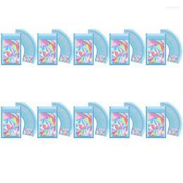 Gift Wrap 1000Pcs Resealable Holographic Bags Smell Proof Mylar Pouch With Clear Window For Food Storage Party Favour Business