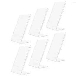 Frames 6 Pcs Acrylic Po Stand Frame Adornment Transparent Award Display Tabletop Authorization Office Certificate