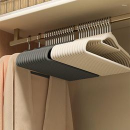 Hangers 5 Pcs Non-Slip Flocking Hanger Adult Coat Clothes Organiser Drying Clothing Wardrobe Space Saving Household Storage