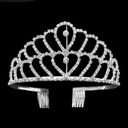 Luxury crown Shiny Crystal Bridal Tiara Party Pageant Silver Plated Wedding Crowns Hairband Cheap Wedding Accessories Of Tiaras ZZ