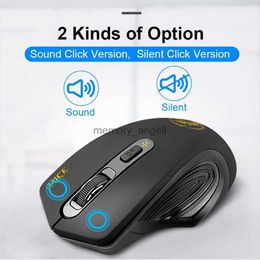 USB Wireless Mouse 2000DPI USB 2.0 Receiver Optical Computer Mouse 2.4GHz Ergonomic Mice For Laptop PC Sound Silent Mouse HKD230825