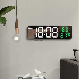 9Inch Large Digital Wall Clock Temperature and Humidity Display Night Mode Table Alarm Clock 12/24H Electronic LED Clock HKD230825 HKD230825