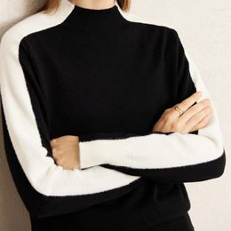 Women's Sweaters Knitted Sweater Turtleneck Fashion Slim Black Winter Style Warm Clothes