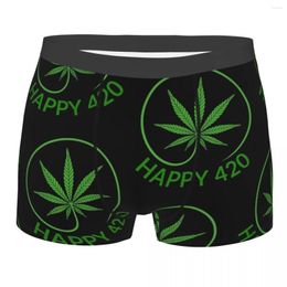 Underpants Happy Smoker Man's Boxer Briefs Breathable Funny Print Shorts Birthday Gifts