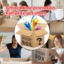 Woman designer slippers women luxury sandals half price promotion blind box shoes super value for sure Mystery Box Shoes Christmas Surprise Blind Boxes