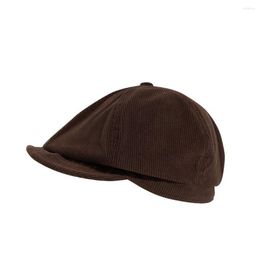 Berets Woman Man Hats Portable Vintage Style Corduroy Cap Gifts Accessory