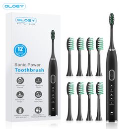 Toothbrush Electric Sonic Toothbrush USB Charge Rechargeable Waterproof Sonic 5 Modes Electronic Tooth Travel 8 Brushes Replacement Heads 230824