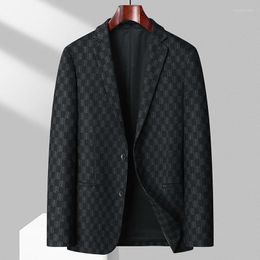 Men's Suits Casual Suit 2023 Autumn And Winter Chessboard Trendy Small Slim-fit Single Western Jacket