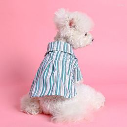 Dog Apparel Pet Clothes Dogs Cats Clothing Small And Medium-Sized Puppies Comfortable Casual Gold Stripe Pyjamas Shirt