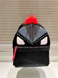 Men backpack designer backpack student school bag red small monster print design fashion women double shoulder bag