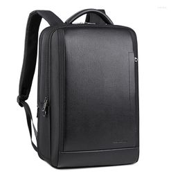 Backpack Brand Genuine Leather With Oxford Men Backpacks Fashion Real Natural Student Boy Luxury Computer Laptop Bag