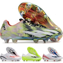 Send With Bag Quality Soccer Boots X Crazyfast.1 SG Movable Metal Spikes Football Cleats Mens Soft Ground Leather Comfortable Trainers Knit Soccer Shoes Size US 6.5-11.5