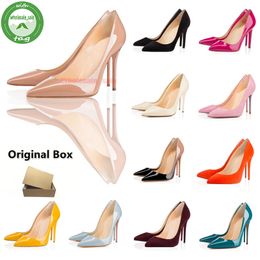 2024 Designer high heels dress shoes sneakers women luxury Glitter Rivets triple black white Patent leather suede 8cm 10cm 12 cm party womens wedding shoe 35-42