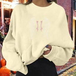 Gym Clothing Halloween Personalised Printed Sweatshirt Loose Size Women Fleece Lined Athletic Shirt