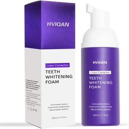 Foam toothpaste whitening Purple Tooth Stain Removal Teeth Whitening Booster Purple Shampoo Toothpaste