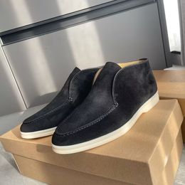 23S Erkek Günlük Ayakkabılar LP Açık Yürüyüşler Yaz Yürüyüşü Ayakkabı Süet Loafer City Tembel Loafers Erkek Kadın Süet Sneaker Orta Kesim Kutu 35-46EU