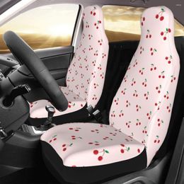 Car Seat Covers Pink Cherry Fruit Cute Fashion Universal Cover Protector Interior Accessories Travel Mat Polyester Fishing