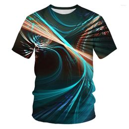 Men's T Shirts European And American Men/women 3DT Shirt Summer Fashion Printing Color Block 3D Short Sleeve Round Neck Hip Hop