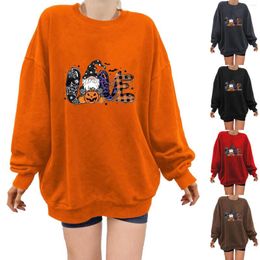 Gym Clothing Womens Fall Autumn And Winter Fashion Sweatshirt Printed Round Neck Long Light Jacket Women Cute Sweatshirts For