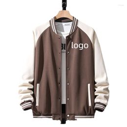 Men's Jackets Spring And Autumn Baseball Suit Customised Name Printed Logo Outdoor Sports Jacket Casual Oversized Coat