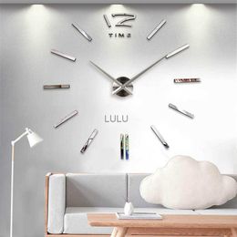 3D Wall Clock Modern Design DIY Acrylic Mirror Wall Stickers for Living Room Bedroom Home Decor Quartz Needle Europe Horloge HKD230825 HKD230825