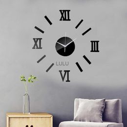 DIY Wall Clocks 3D Mirror Effect Clock Acrylic Wall Sticker Art Living Room Home Decor Modern Design Horloge Quartz Needle Watch HKD230825 HKD230825