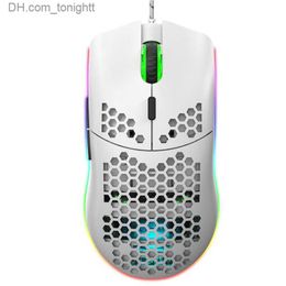 Highend Lightweight USB Wired Gaming Mouse RGB Mice 6400 DPI Honeycomb Hollow For Computer Laptop White Black Macro Programming Q230825