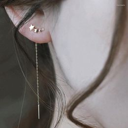 Dangle Earrings 2023 Trend Long Wire Tassel Thread Chain Climb Star Heart Beads Pendants Drop Women's Straight Hanging Earings Jewelry