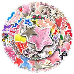 50 pcs y2k hair clips style stickers animal waterproof PVC decoration mobile phone diary car office