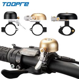 Bike Horns Bicycle Copper Bell Ring Bike Horn Ordinary Handlebar Bell Horn Crisp Sound Safety Bike Alarm Bell with Mounting Lock Plate 230824