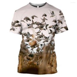 Men's T Shirts 2023 Wild Pigeon 3D Print Summer O-Neck T-shirt Casual Short Sleeve Pullover Streetwear Tee Tops Oversized Men Clothing