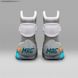 TOP Back To The Future Automatic Laces Air Mag Sneakers Marty Mcfly's Led Shoes Back To The Future Glow In Dark Grey TOP Mcflys Sneakers Back to the Future boots UK 6-12TOP