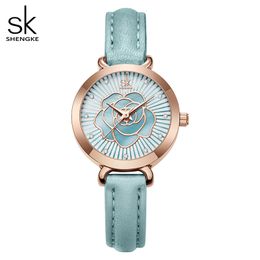 Womens watch watches high quality luxury Fashion Three-dimensional rose beltwaterproof quartz-battery 22mm watch