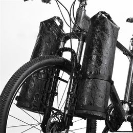 Panniers Bags 3L7L Bike Fork Bag Waterproof Roll Top Dry Portable Electric Scooter Bicycle Cycling Pack Pannier Parts 230825