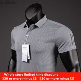 Men's Golf Shirt Luxury Functional Polo Shirt Quick-drying Perspiration Breathable Lapel Short-sleeved T-shirt for Man Summer HKD230825