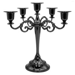 Candle Holders Vintage Candlestick Three-head Five-head Metal Iron Table Family Decoration