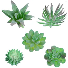 Decorative Flowers WINOMO 5PCS Realistic Succulents Artificial Green Plants Fake For Indoor Home Office