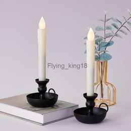 1Pc Iron Candlestick Stand Candle Holder Vintage Retro Style Classic Look Taper Candle Holder For Wedding Decoration Accessories HKD230825