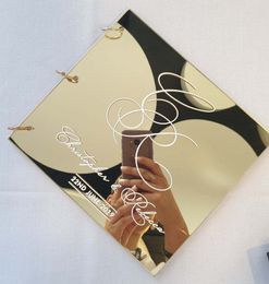 Other Event Party Supplies Customised Gold Wedding Guestbook engraved mirror sliver Po album anniversary gifts rustic guest book baby shower 230824