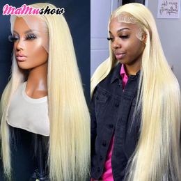 Synthetic Wigs HD Transparent 613 Blonde Straight 13x4 13x6 Lace Front Human Hair Wigs For Women Glueless Brazilian Lace Frontal Wig PrePlucked 230824