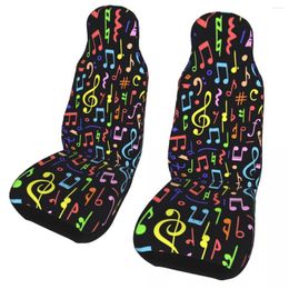 Car Seat Covers Musical Note Pattern Universal Cover Four Seasons AUTOYOUTH Colorful Seats Polyester Accessories